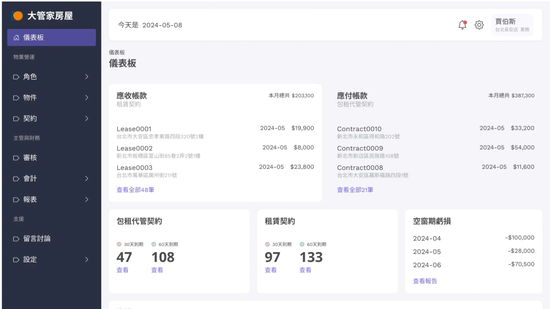 大管家包租代管系統