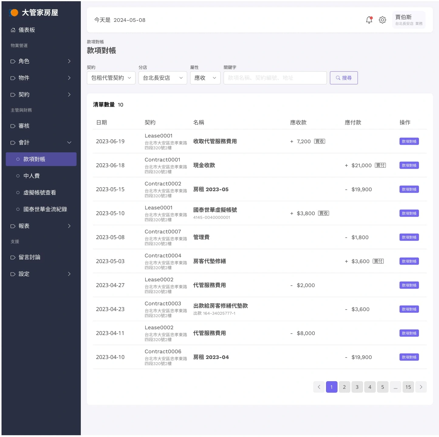 大管家包租代管系統